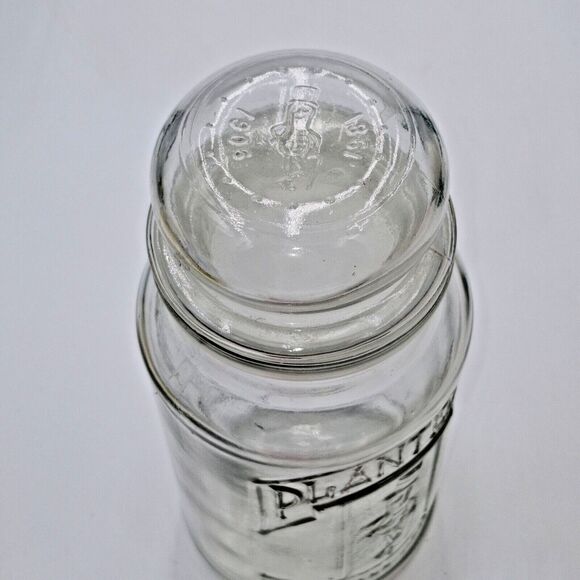 Vintage 1981 75th Anniversary Planters Mr. Peanut Glass Jar with Lid - Picture 5 of 6